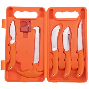 Mallette de Découpe Gibier 6 Pièces -5 COUTEAUX/1 AFFUTEUR